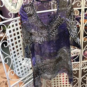 Multi color animal print blouse